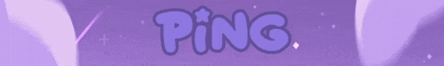 a purple background with the word ping written in blue