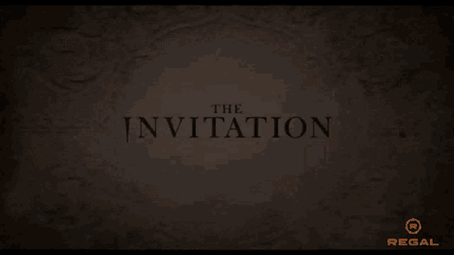 a sign that says the invitation with a regal logo