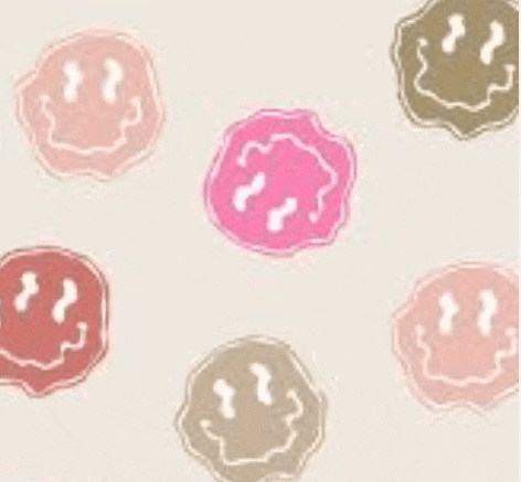 a seamless pattern of smiley faces in different colors on a white background .