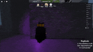 a screenshot of a video game with the words keybinds at the top