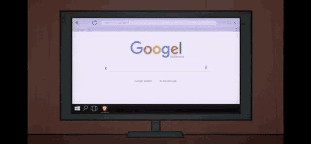 a computer monitor shows a google search page