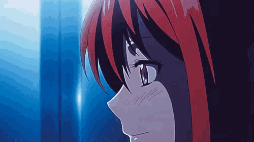 a close up of a girl 's face with a blue background and a watermark that says tokyopops
