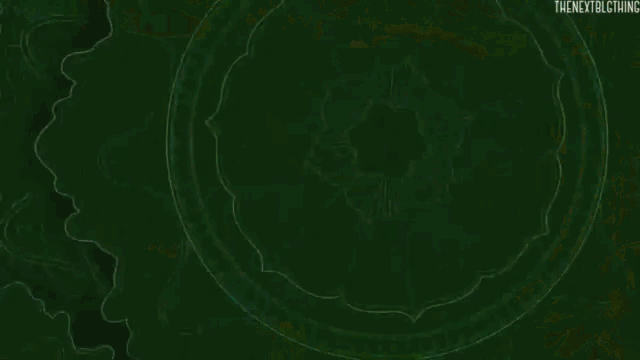 a woman is behind a green circle with the word lana on it