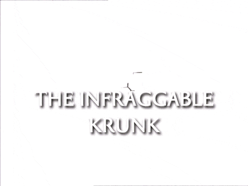 a cartoon of a purple hulk with the words the infraggable krunk below him