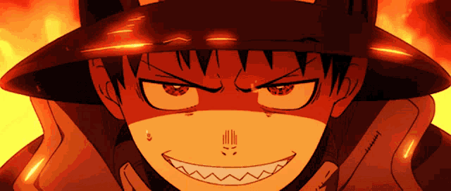 a close up of a cartoon character wearing a hat with a smile on his face