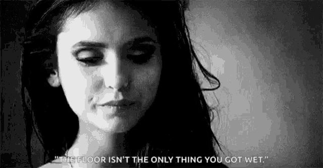 a black and white photo of a woman crying and a quote .