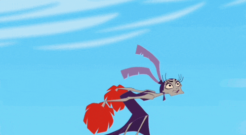 a cartoon character in a purple dress is holding a red heart in her hands