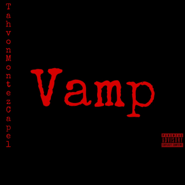 a black background with red text that says vamp