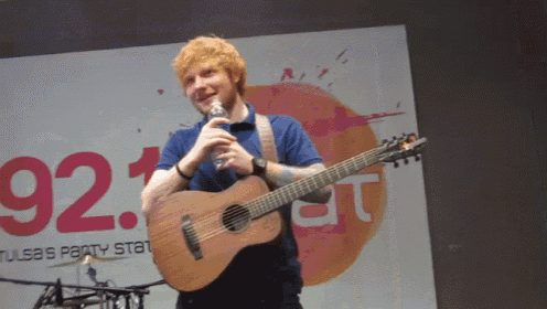 Ed Sheeran Talks Hunter Hayes GIF - Edsheeran Hunterhayes Guitar GIFs