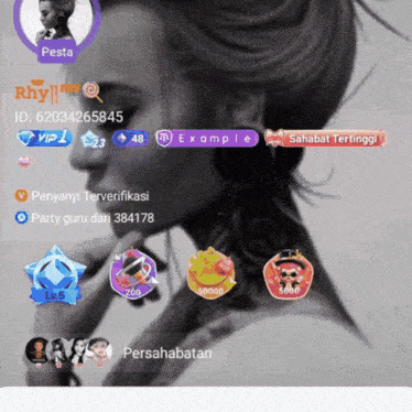 a screenshot of a person 's profile on a video game