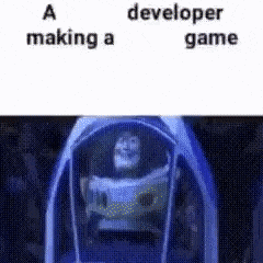 buzz lightyear from toy story is making a game with a newspaper in his mouth .