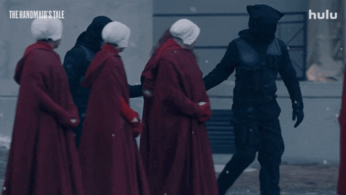 the handmaid 's tale is shown on hulu in a screenshot