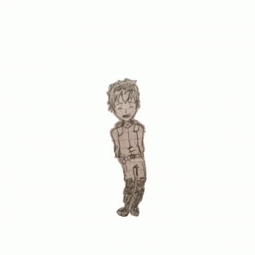a drawing of a person with a very long neck and legs