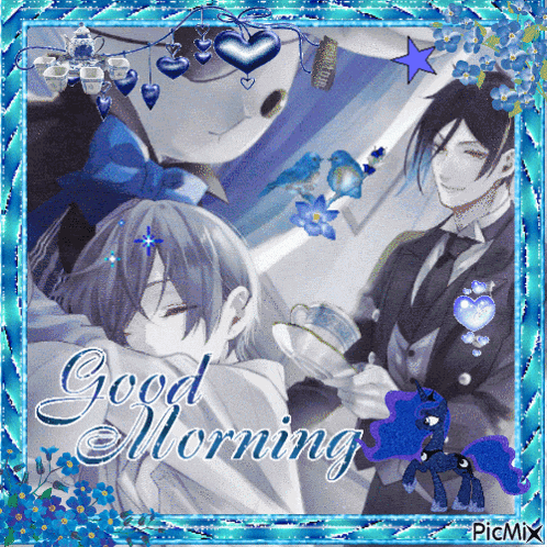 a greeting card that says good morning with a cartoon character