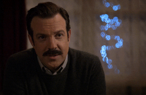 a man with a mustache and the words you 're too good to me above him
