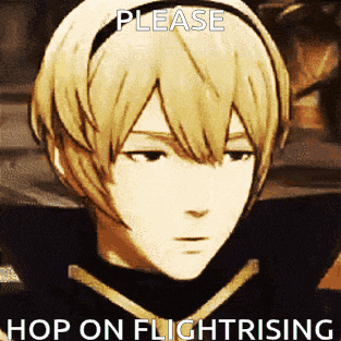 a close up of a cartoon character with the words please hop on flightrising