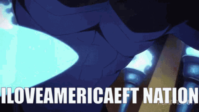 a picture of a person with the words i love americaft nation on it