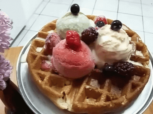 Dig In Waffle GIF - Dig In Waffle Ice Cream GIFs