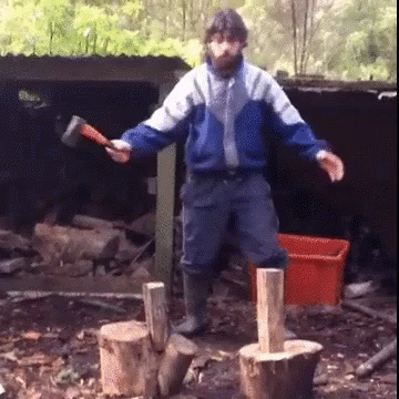 Job Done Chopping Wood GIF - Job Done Chopping Wood Like A Boss GIFs