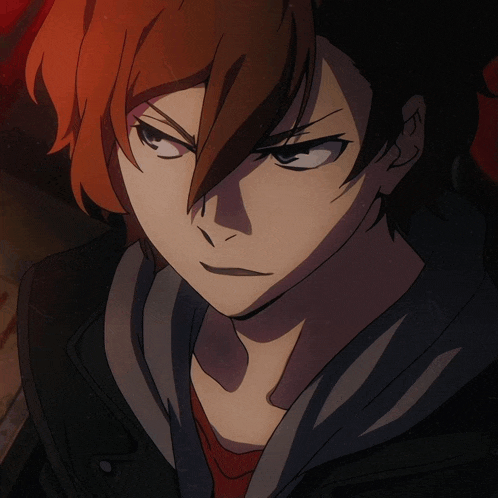 a close up of a person with red hair