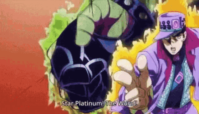 jojo 's bizarre adventure star platinum the world