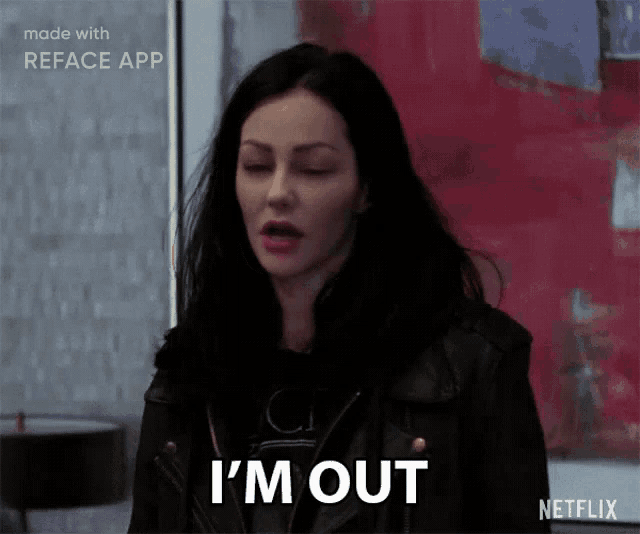 a woman says i 'm out in a netflix advertisement