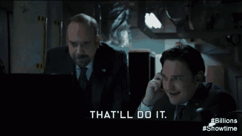 two men looking at a computer screen with the words that ll do it