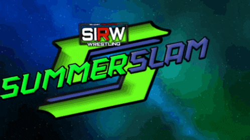 a logo for sirw wrestling says summerslam in green letters