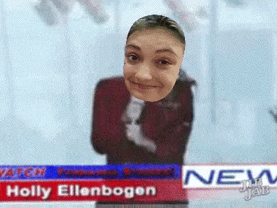 holly ellenbogen appears on a news channel with a blurred background