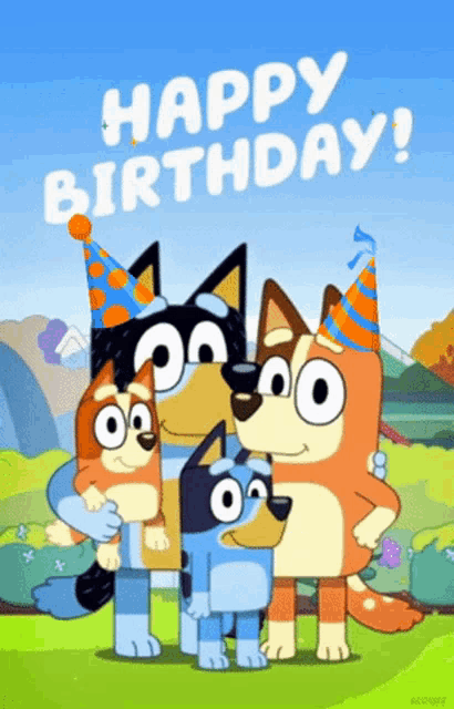 Happy Birthday Bluey GIF - Happy Birthday Bluey Bingo - Discover & Share  GIFs