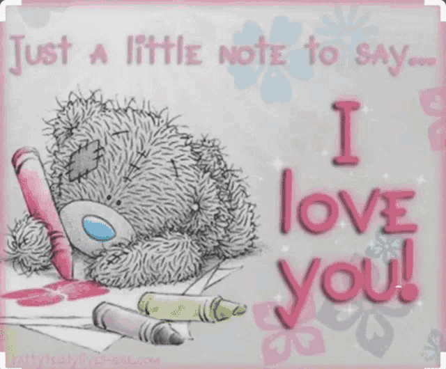 Note To Say I Love You Bear GIF - Note To Say I Love You Love You Bear GIFs