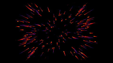 a black background with red and purple lines