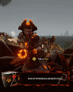 a screenshot of a video game with a box of wondrous secrets sold