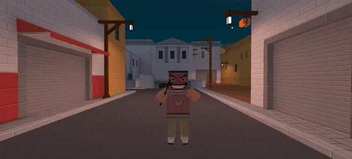 a cartoon drawing of a man in a pink shirt with the number 11 on the front