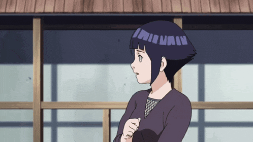 a girl with a purple hair style has the letters ii and iv on her head