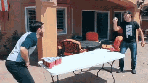 Diving Table Dive GIF - Diving Table Dive Beer Pong GIFs