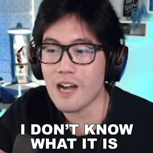 a man with glasses and headphones says i don 't know what it is
