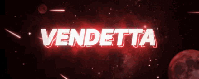 a red background with vendetta written in white