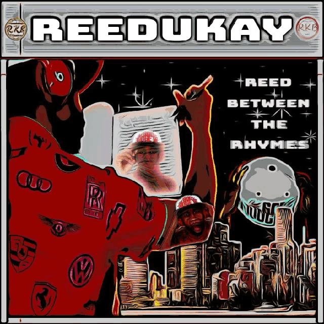 a reedukay album cover shows a man reading a book