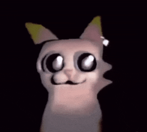 a cartoon cat is standing in front of a man in armor