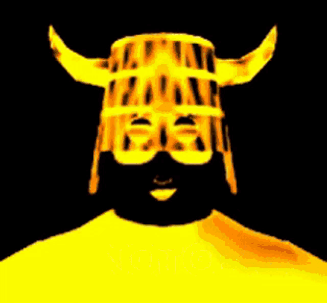 a picture of a man with horns and the words " it not okay " below him