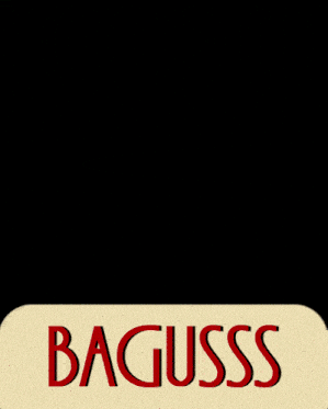 a cartoon of a man holding a sword with the words oh lagi bolang bagusss below him