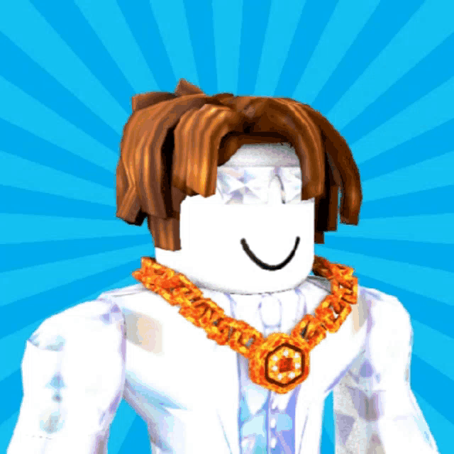 a roblox character wearing a necklace with a gold pendant on it