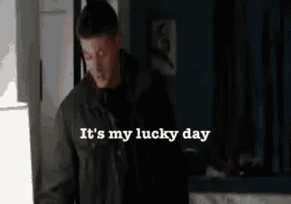 Lucky GIF - Supernatural Dean Winchester Its My Lucky Day GIFs