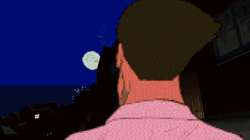 a pixel art of a man with a mustache