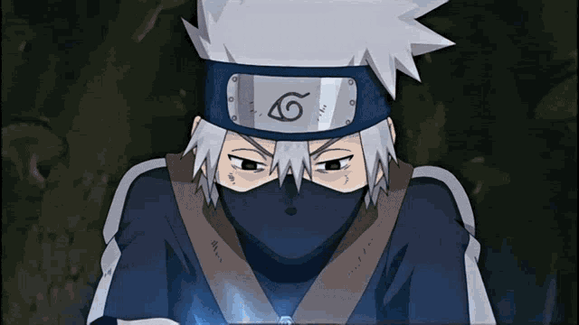 a cartoon character with a mask on his face and a headband with a 6 on it