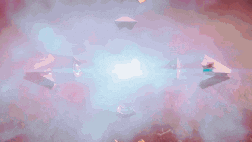 a purple background with a blue glowing object in the middle