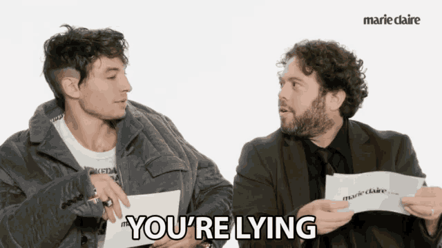 a man says " you 're lying " while another man holds a piece of paper