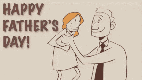 a happy father 's day greeting card with a man and woman