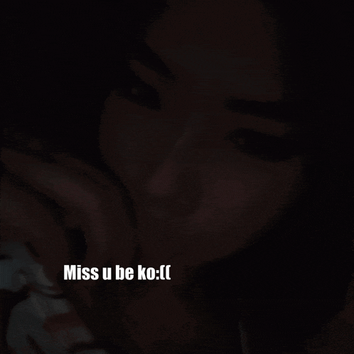 a picture of a woman with the words miss u be ko